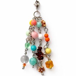 Starfish Fish Floral Charm | Colorful Beaded Bag Charm Zipper Pull Keychain